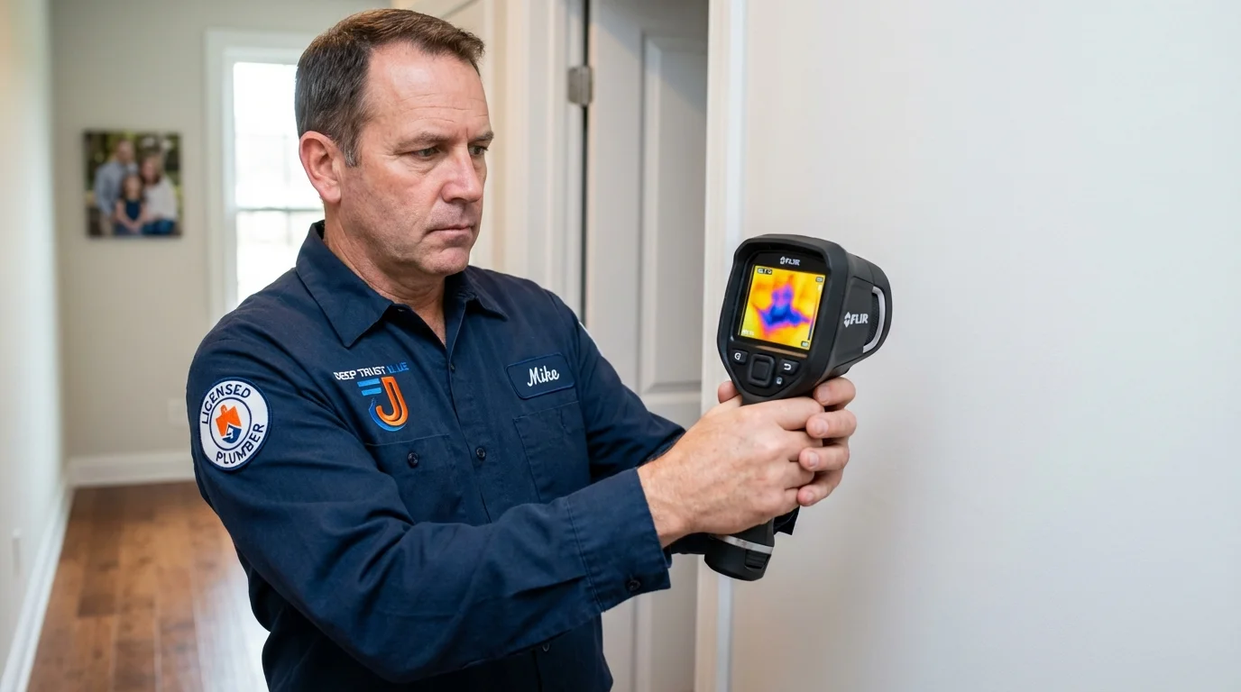 Thermal imaging leak detection by Johns Plumbing LLC in Edmore